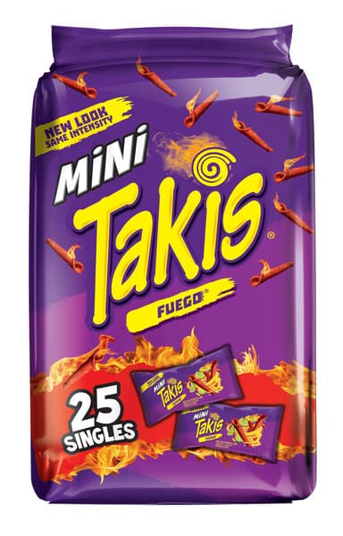 Takis Fuego Mini Hot Chili Pepper & Lime Flavored Tortilla Chips 35G