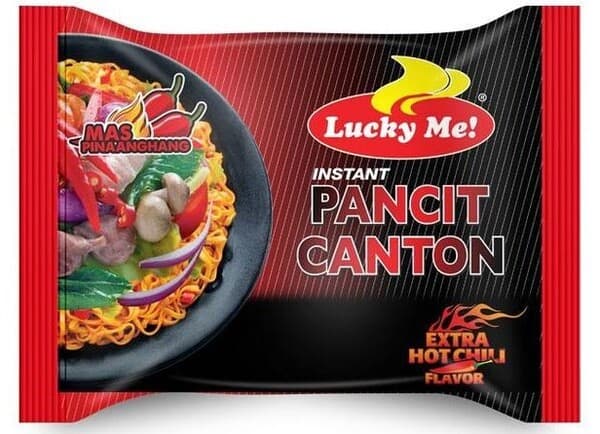 Lucky Me! Extra Hot Chili Flavored Pancit Canton Instant Noodles 60G