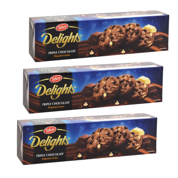 Tiffany Delights Triple Chocolate Cookies 3X100G