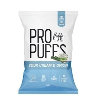 ProLife Pro Puffs Sour Cream & Onion Flavored Puffs 50G