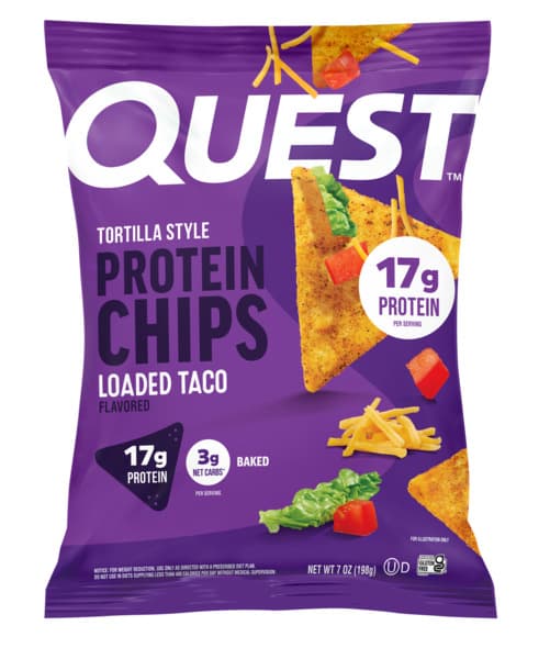Quest Loaded Taco Flavored Tortilla Protein Chips 32G