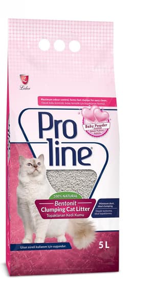 Proline Baby Powder Scented Bentonite Clumping Cat Litter 5L
