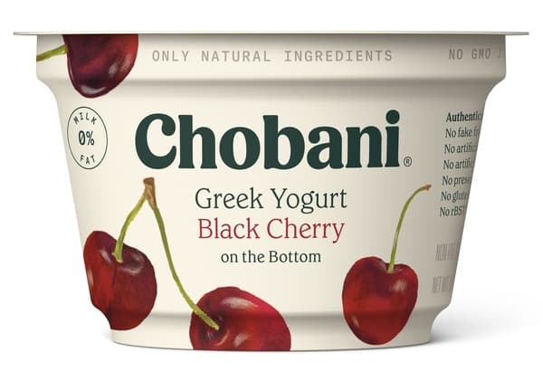 Chobani Black Cherry On The Bottom Non-Fat Greek Yogurt 150G