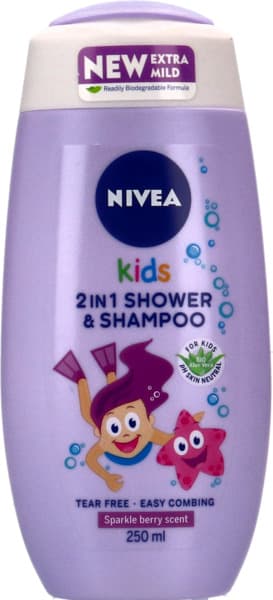Nivea Kids 2 in 1 Berry Shower & Shampoo 250ml
