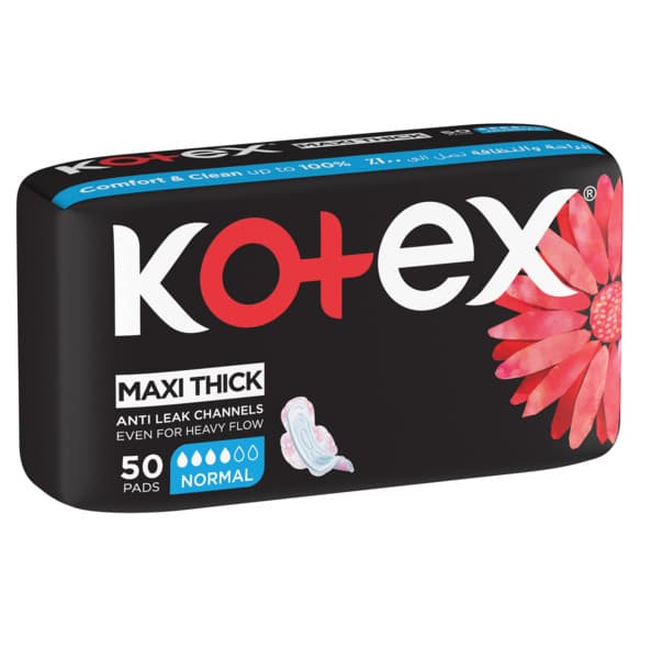 Kotex Maxi Pads Normal With Wings 50's