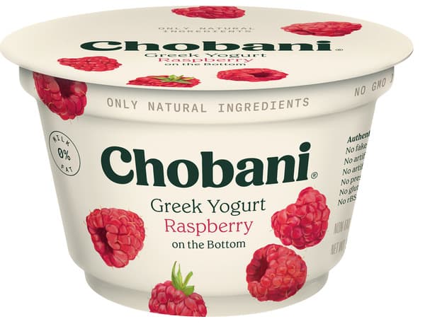 Chobani Raspberry On The Bottom Non-Fat Greek Yogurt 150G
