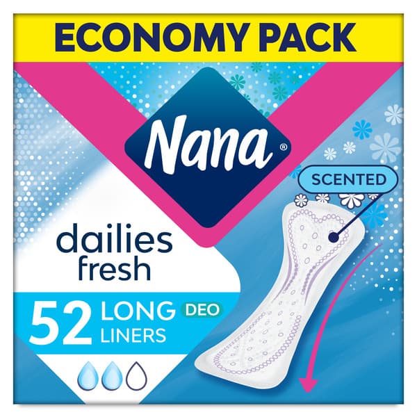 Nana Dailies Fresh Long Scented Panty Liners 52‘s