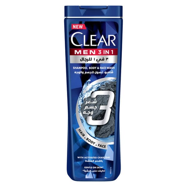 Clear Men 3In1 Activated Charcoal Shampoo