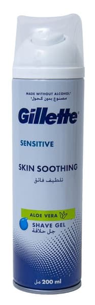 Gillette Shave Gel Sensitive Skin Soothing Aloe Vera