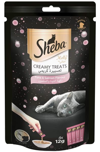 Sheba Creamy Tuna & Salmon Cat Treats 48G