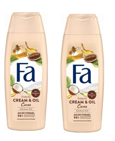 Fa Cream & Oil Cacao Butter Shower Gel 2X250Ml