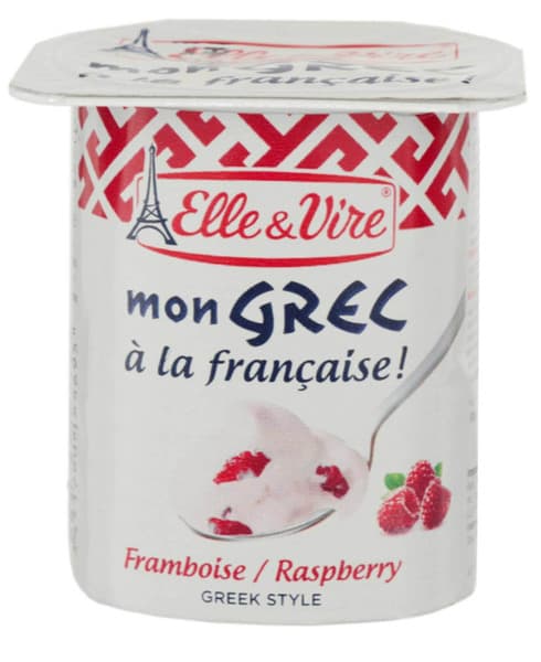 Elle & Vire Mon Grec Raspberry Dairy Dessert 125G