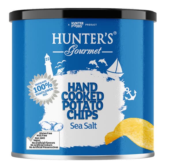 Hunter's Gourmet Hand Cooked Sea Salt Potato Chips