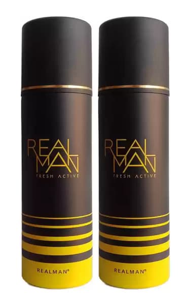 Real Man Body Spray Fresh Active 2X150Ml
