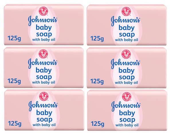 Johnson's Baby Soap With Baby Oil 6 x 125 g