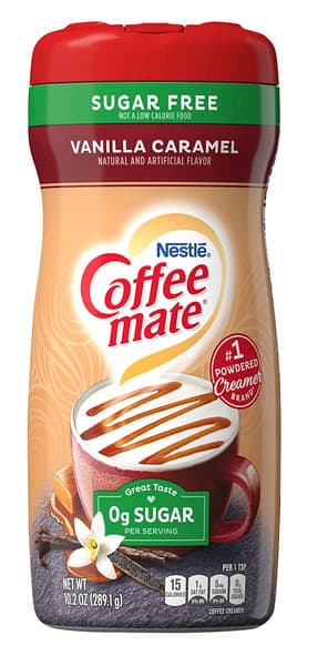 Coffee Mate Sugar Free Vanilla Caramel Coffee Creamer 289.1G