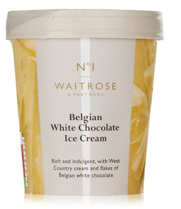 Waitrose No. 1 Belgian White Chocolate Ice Cream 500Ml