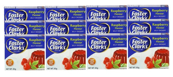 Foster clark's Raspberry Flavoured Jelly Dessert 12X85G