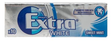 Wrigley's Extra White Sweet Mint Sugar Free Gum 14G