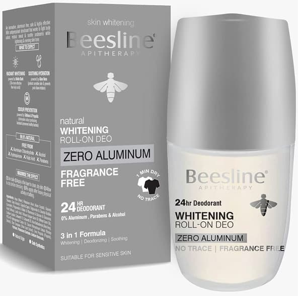 Beesline Zero Aluminium Whitening Roll On Deodorant 70Ml