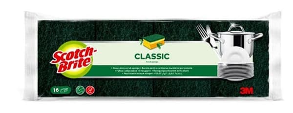Scotch Brite Classic Dishwashing Sponge 16's