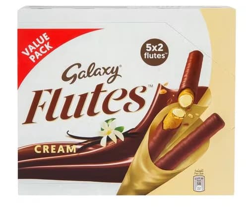 Galaxy Flutes Cream Rolled Wafer 5X22.5G