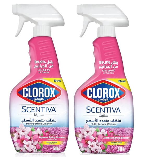 Clorox Scentiva Japanese Spring Blossom Multi-Surface Cleaner Spray 2X500Ml