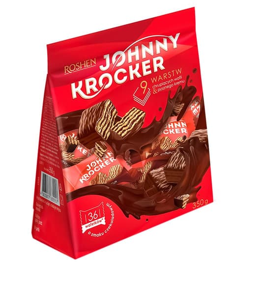 Roshen Johnny Krocker Wafer With Chocolate Filling 350G