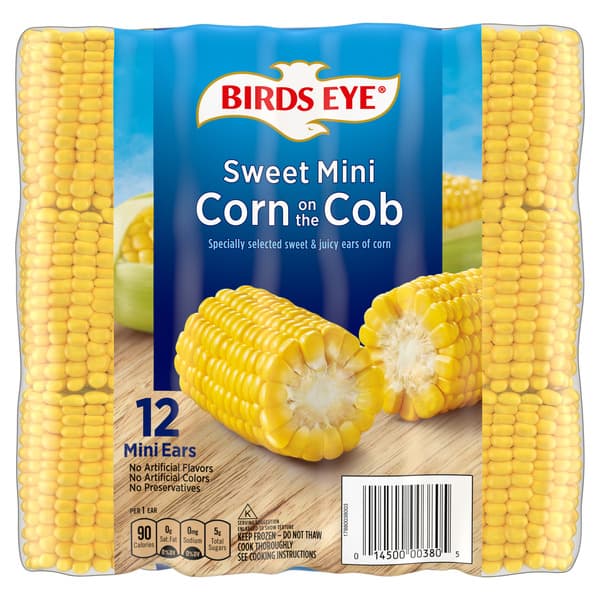 Birds Eye Frozen Sweet Mini Corn On The Cob 12Pcs