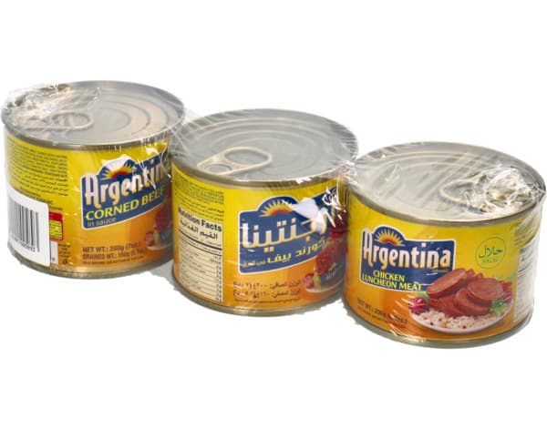 Argentina Corned Beef 2X200G + Chicken Luncheon Meat 200G