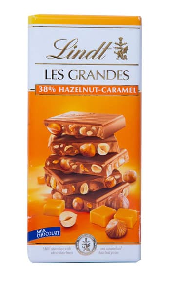Lindt Les Grandes 38% Hazelnut-Caramel Milk Chocolate 150 g