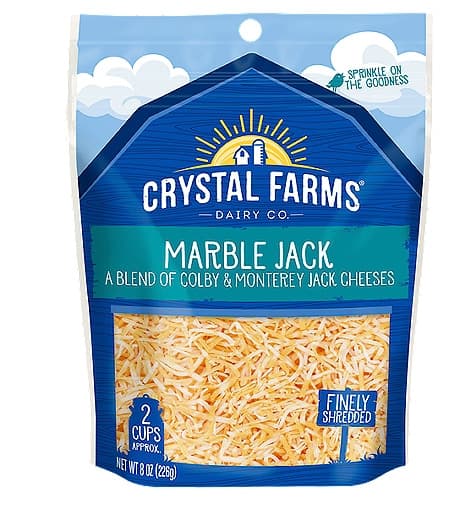 Crystal Farms Marble Jack Finely Shredded Cheese 226G