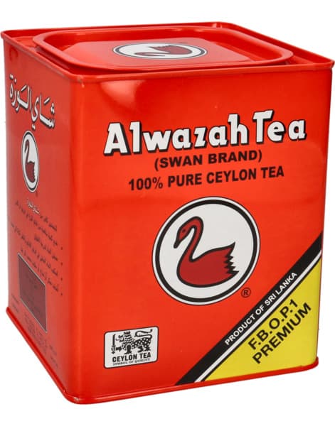 Alwazah Tea Swan Brand 100% Pure Ceylon Premium Black Tea Tin 350G