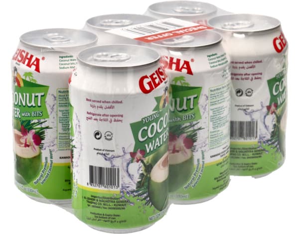Geisha Young Coconut Water With Bits 6X330Ml