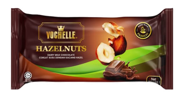 Vochelle Hazelnuts Dairy Milk Chocolate Bar 175G