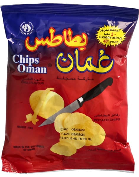 Chips Oman Chilli Flavour Potatoe Chips 15G