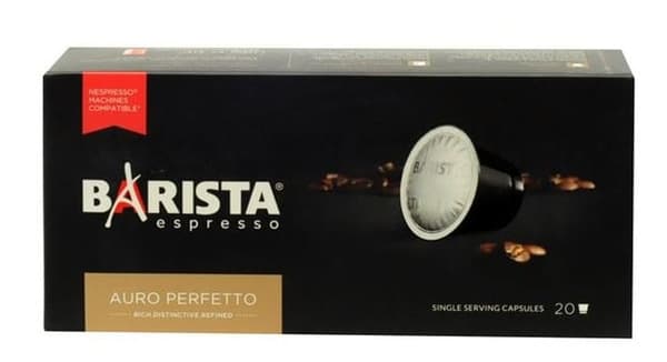 Barista Espresso Auro Perfetto Coffee Capsules 20X6G