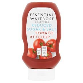 Essential Waitrose Reduced Sugar & Salt Tomato Ketchup 445G