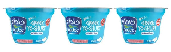 Nadec Go Life Low Fat Plain Greek Yoghurt 3X160G