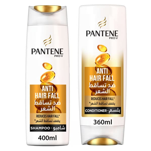 Pantene Shampoo Anti Hair Fall 400Ml+Conditioner 360Ml