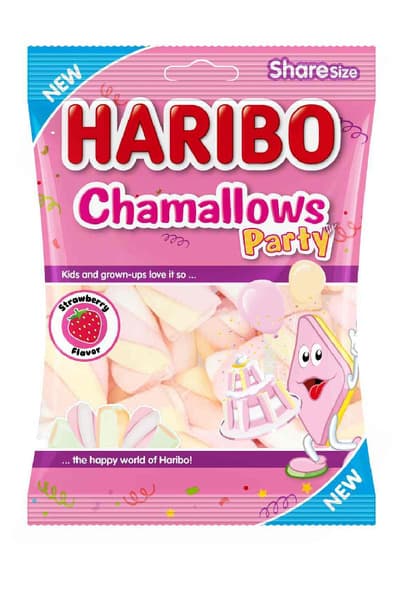 Haribo Chamallows Party Strawberry Flavoured Gelly 70G