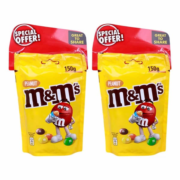 M&M'S Peanut Chocolate Pouch 2X150G
