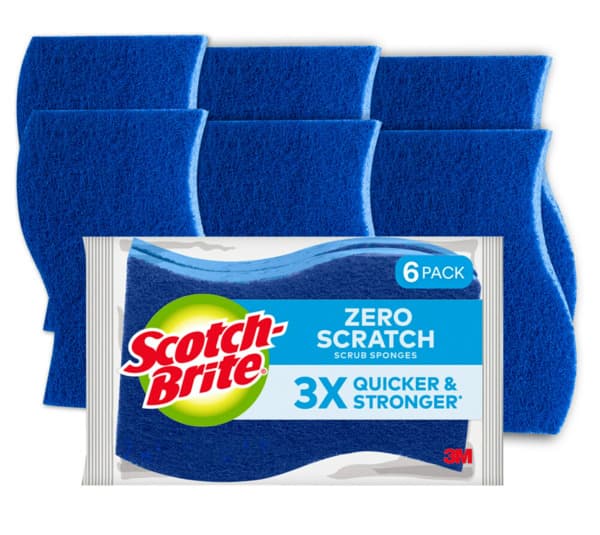 Scotch Brite Non Scratch Scrub Sponges 6Pcs
