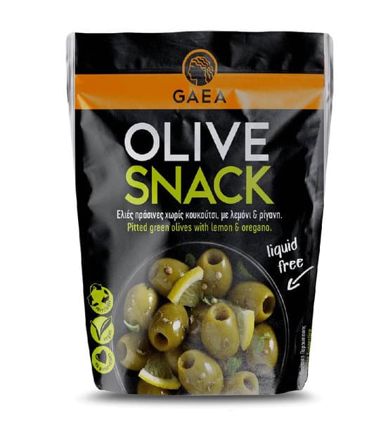 Gaea Pitted Green Olives With Lemon & Oregano 65G