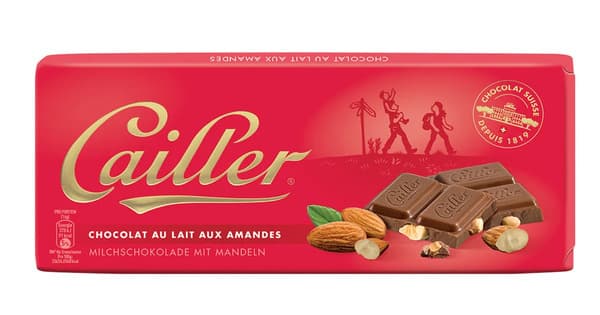 Cailler Ground Almonds & Crushed Almonds Milk Chocolate 100G