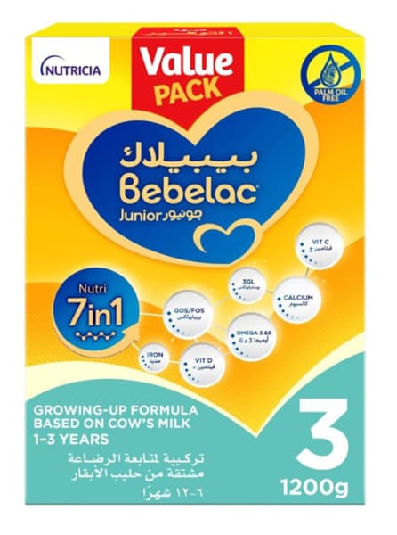 Bebelac Nutri 7In1 Stage 3 (1-3 Months) Milk Formula 1200G
