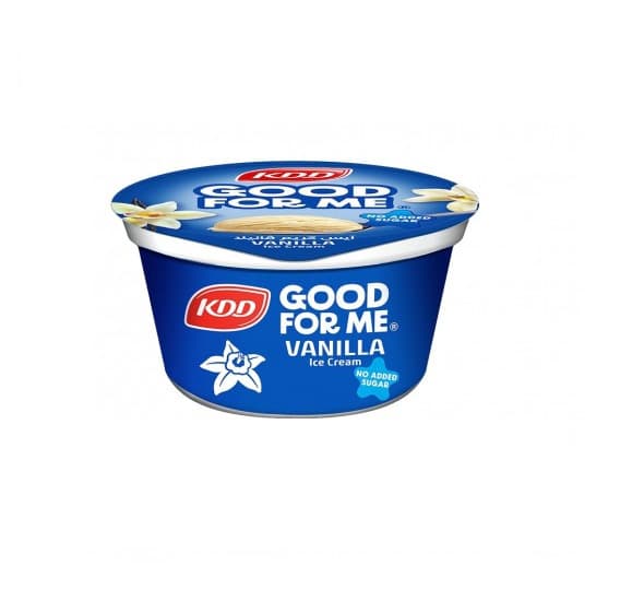 KDD 'Good For Me" No Sugar Added Ice Cream Vanilla Cups 167g