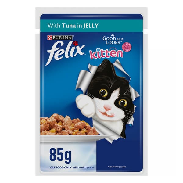 Felix Kitten With Tuna In Jelly