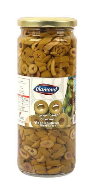 Diamond Olives Sliced Green 250G