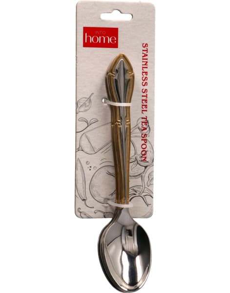 Into home Tea Spoon Set 6's Gold Line -2.5mm
